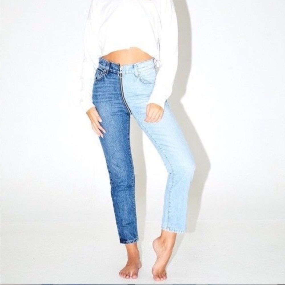 Revice Two-Tone Blue Women Jeans